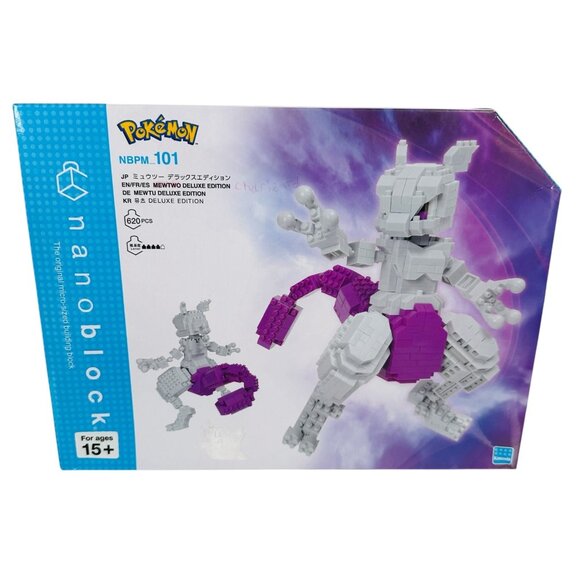 Deluxe Edition Mewtwo Nanoblock Pokemon - Building Blocks Set Toy Kids New! - Picture 1 of 10